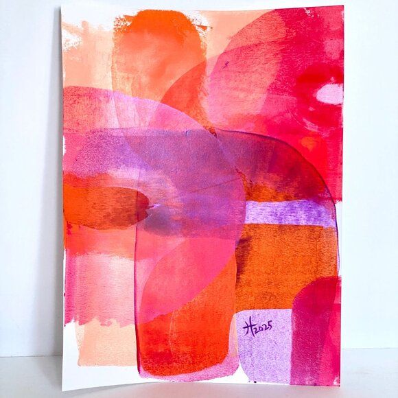 Intersectionality 2 Original Abstract Acrylic Painting 11x14in Mat Frame Ready - Picture 6 of 8